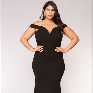 Brand New Black Rhinestone Dress size 1x